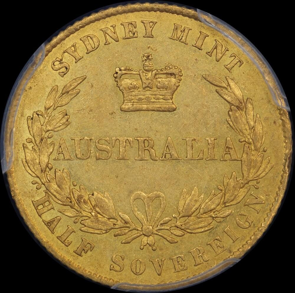 1856 Sydney Mint Type I Half Sovereign good EF (PCGS AU53)