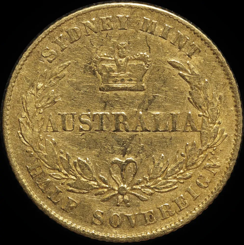 1856 Sydney Mint Type I Half Sovereign good Fine