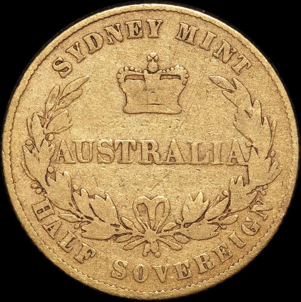 1856 Sydney Mint Type I Half Sovereign Very Good