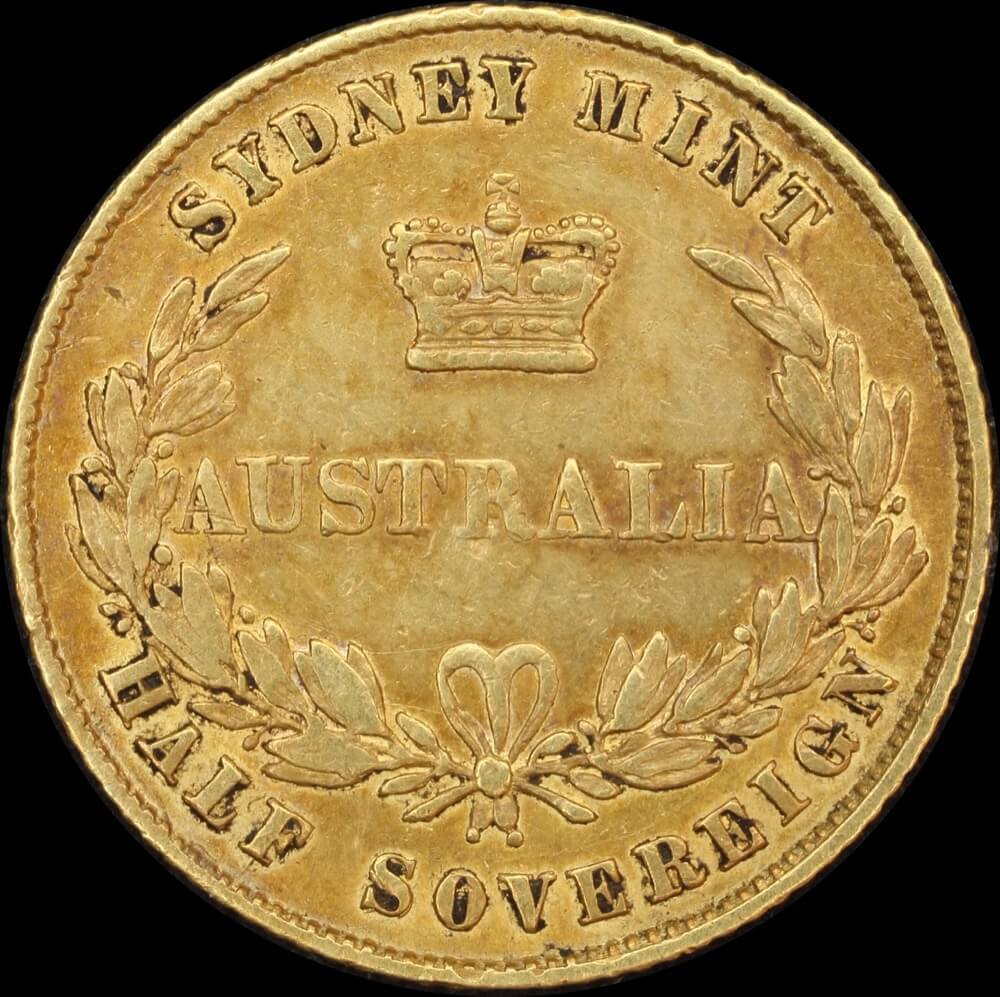 1857 Sydney Mint Type II Half Sovereign Very Fine