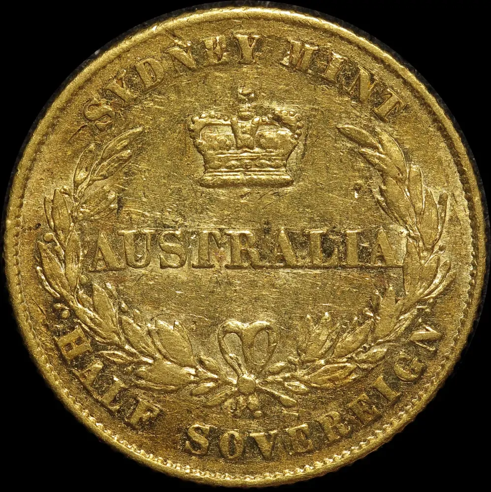 1858 Sydney Mint Type II Half Sovereign Very Fine
