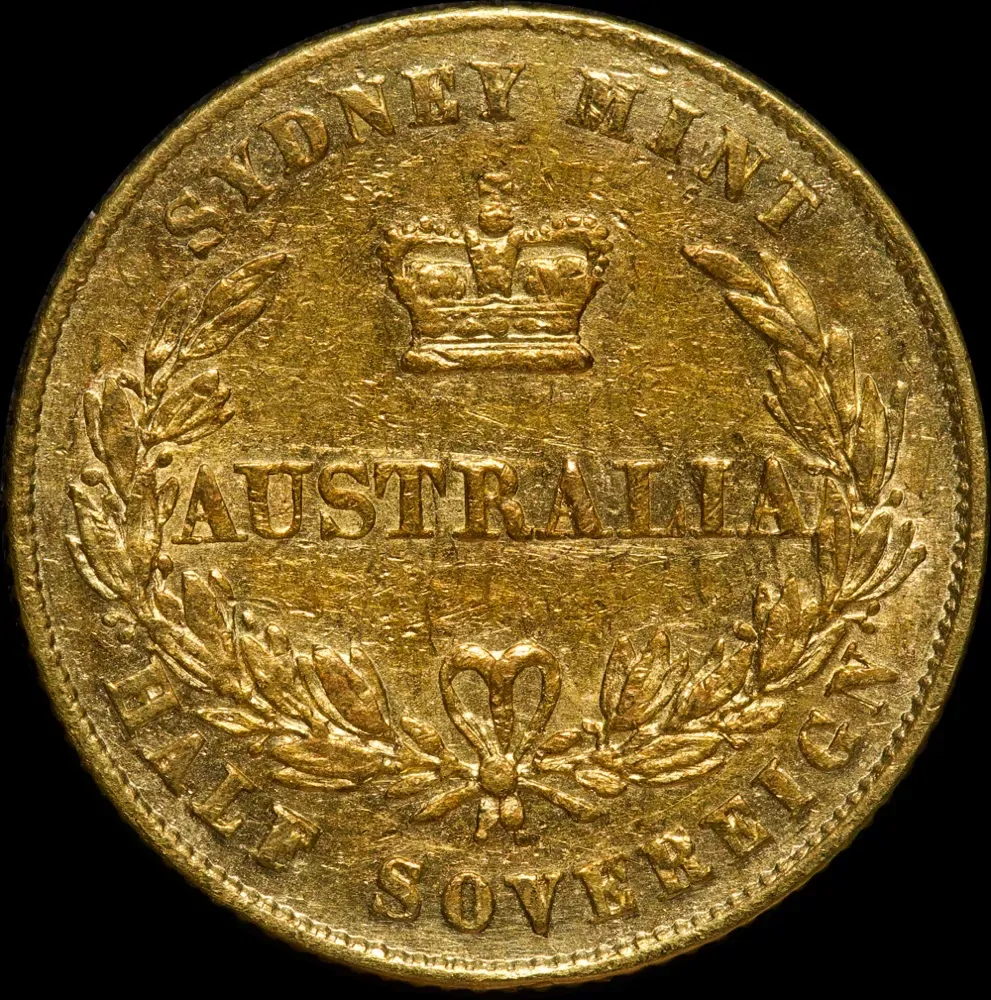 1859 Sydney Mint Type II Half Sovereign Extremely Fine
