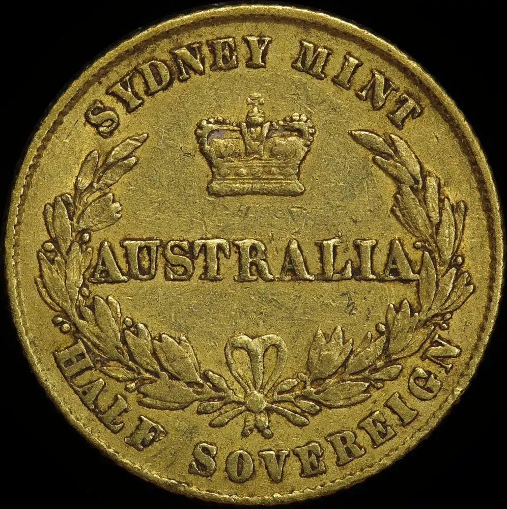 1859 Sydney Mint Type II Half Sovereign Fine