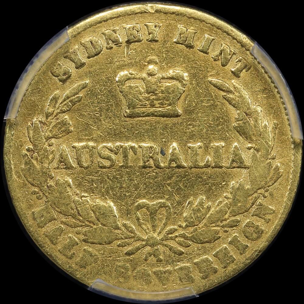 1860/5 Overdate Sydney Mint Type II Half Sovereign Very Good