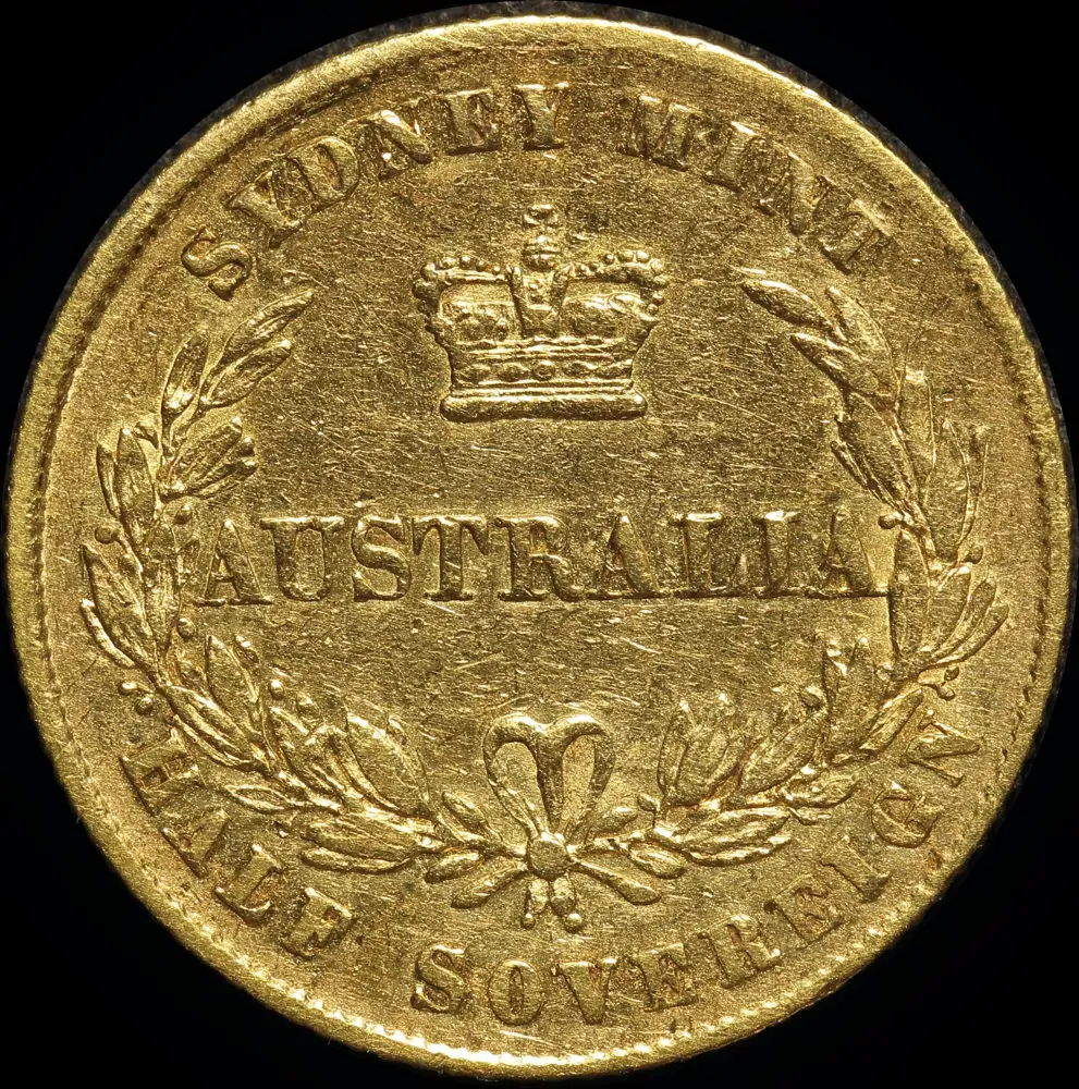 1861 Sydney Mint Type II Half Sovereign Fine