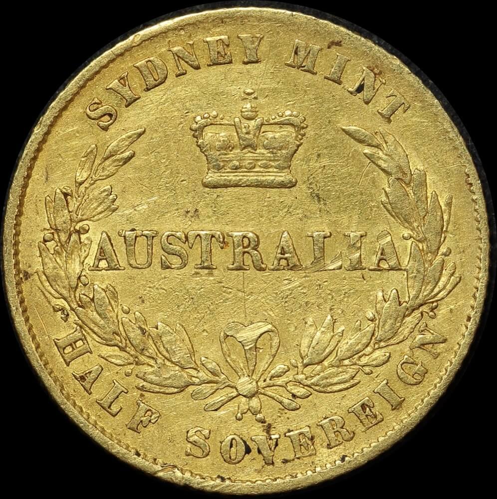 1861 Sydney Mint Type II Half Sovereign good Fine