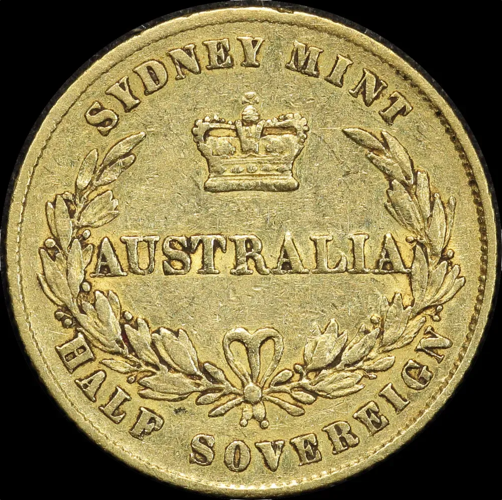 1861 Sydney Mint Type II Half Sovereign good Fine