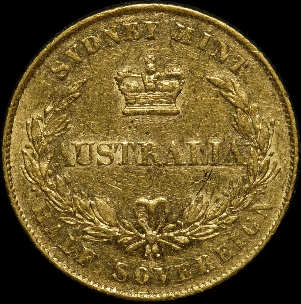 1862 Sydney Mint Type II Half Sovereign Extremely Fine