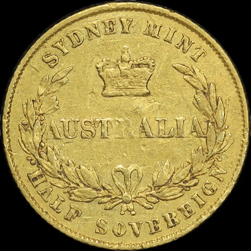 1863 Sydney Mint Type II Half Sovereign Very Fine