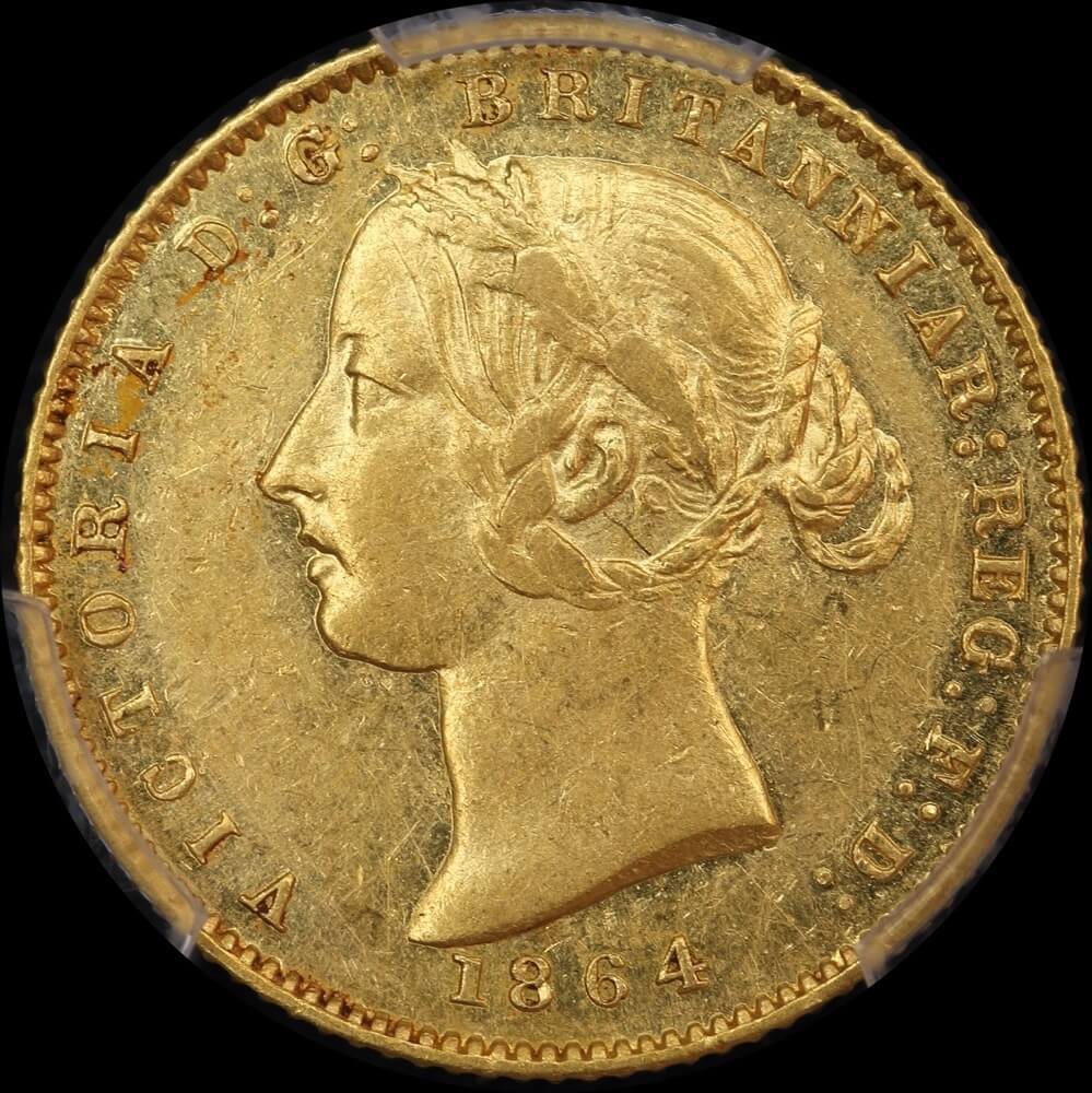 1864 Sydney Mint Type II Half Sovereign PCGS AU55