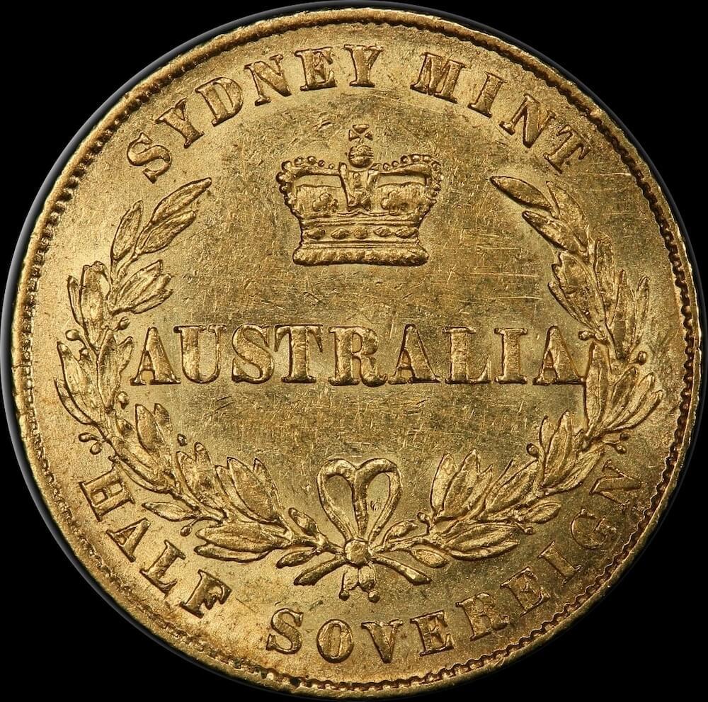 1864 Sydney Mint Type II Half Sovereign about Unc (PCGS AU58) product image