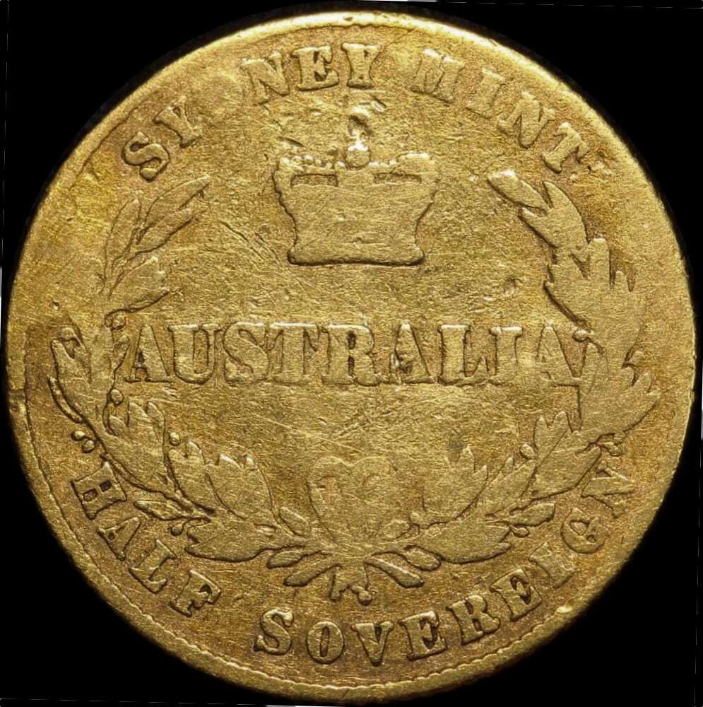 1865 Sydney Mint Type II Half Sovereign Good