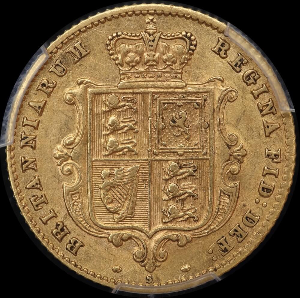 1871 Sydney Young Head Half Sovereign PCGS AU50