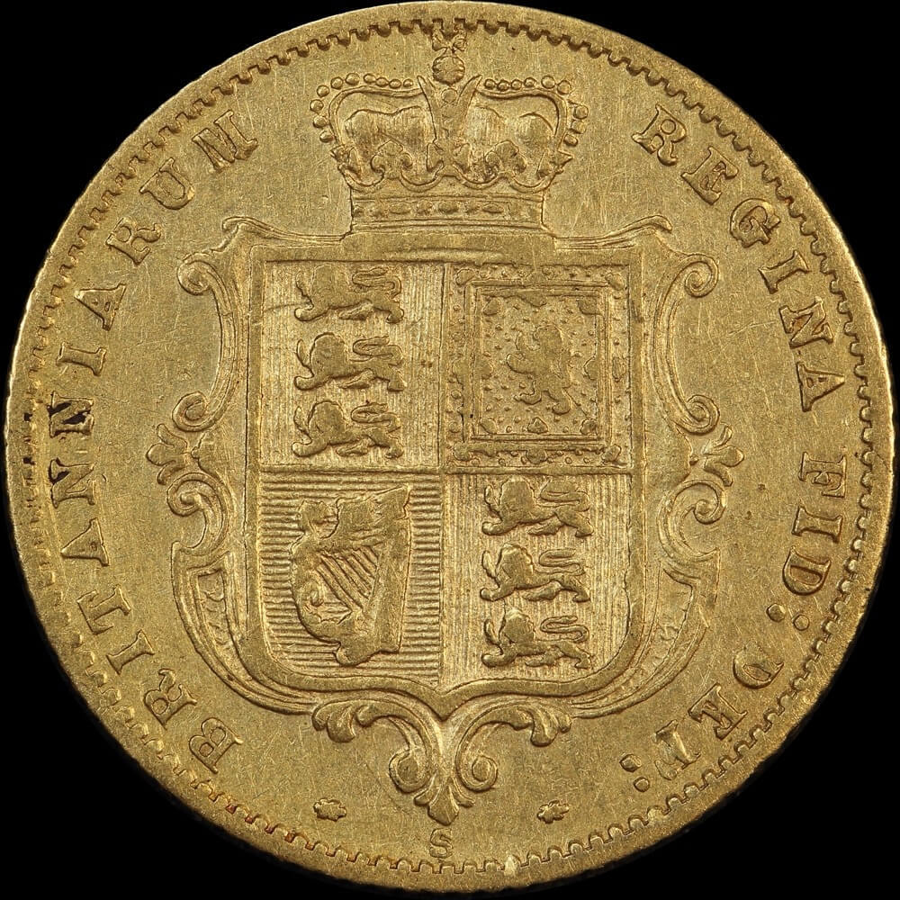 1872 Sydney Young Head Half Sovereign Very Fine