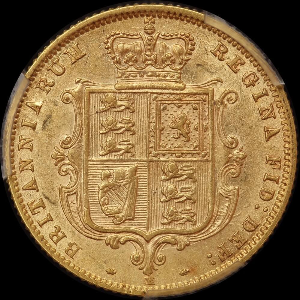 1873 Melbourne Young Head Half Sovereign PCGS AU55