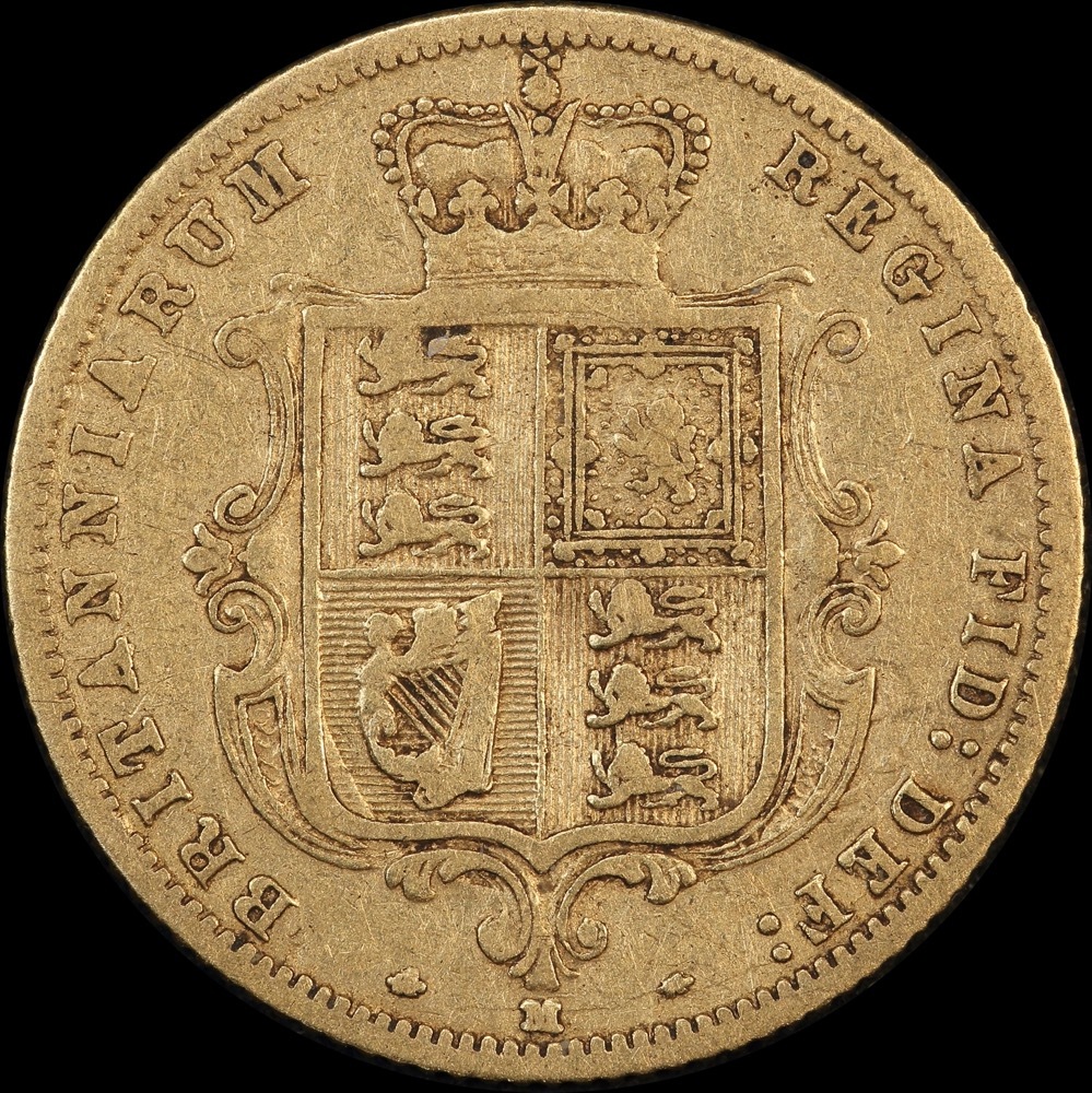 1873 Melbourne Young Head Half Sovereign Fine