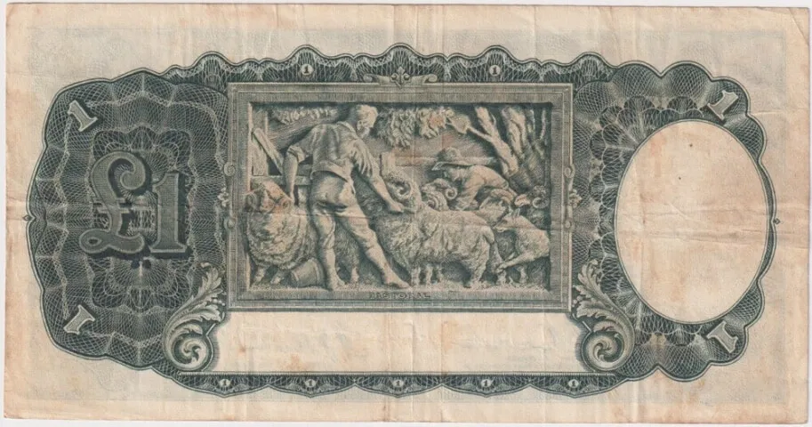 1933 One Pound Riddle/Sheehan R28 Very Fine