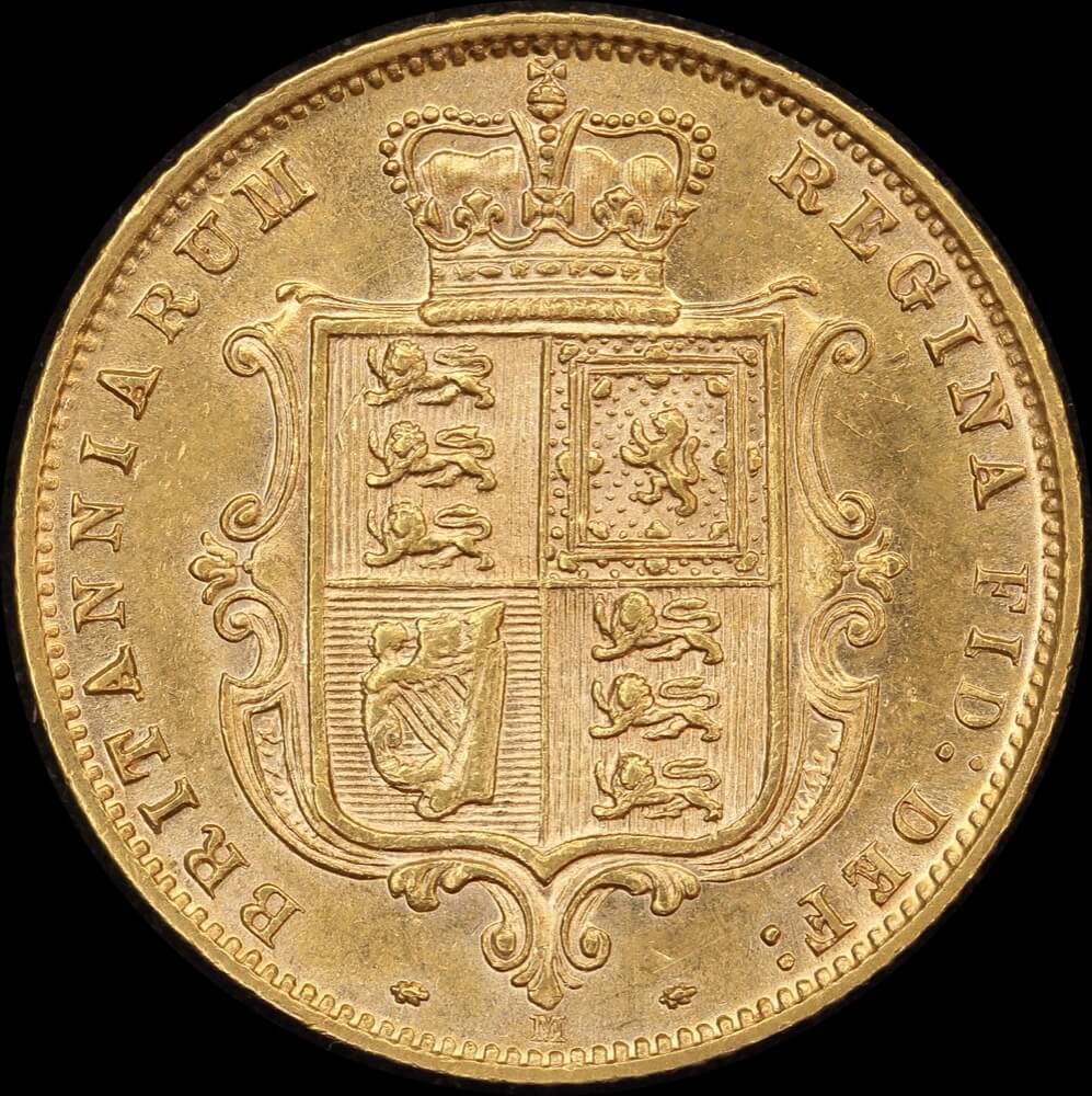 1877 Melbourne Young Head Half Sovereign PCGS AU55