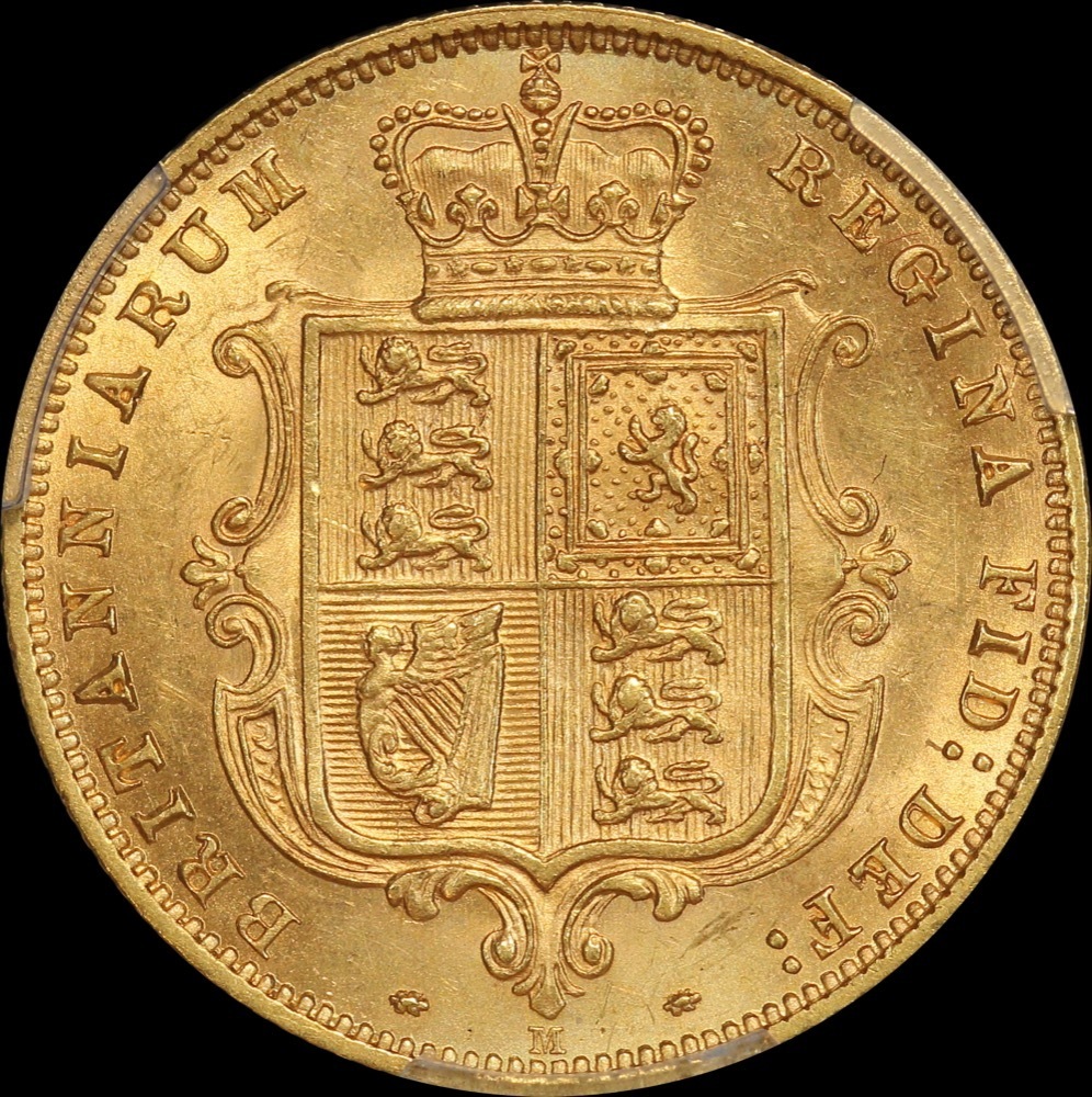 1877 Melbourne Young Head Half Sovereign Unc (PCGS MS62)