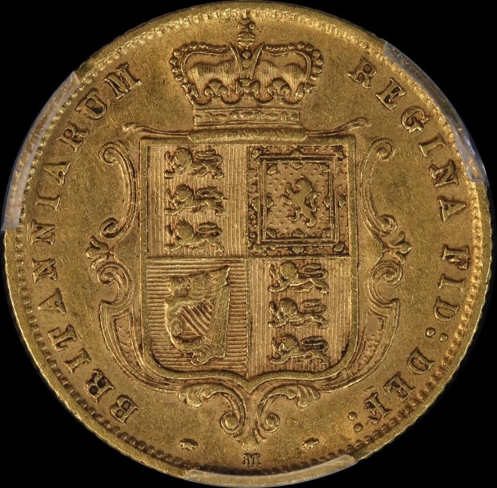 1877 Melbourne Young Head Half Sovereign PCGS AU50