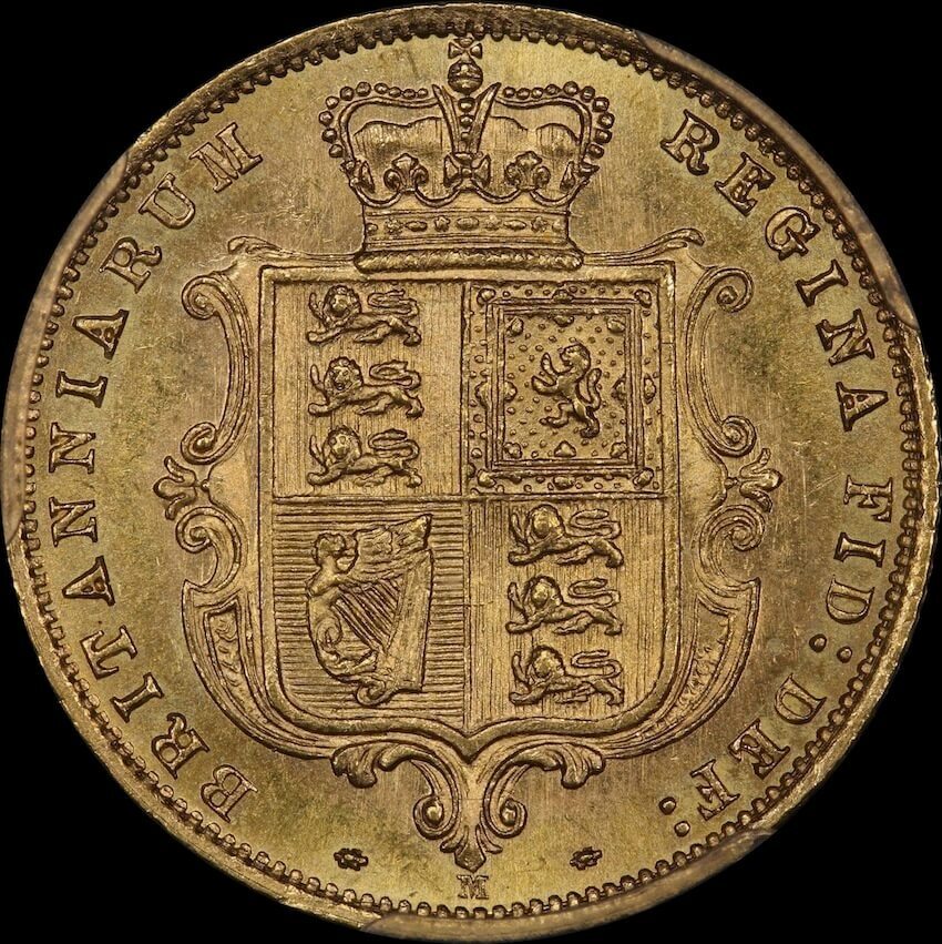 1884 Melbourne Young Head Half Sovereign Unc (PCGS MS62)