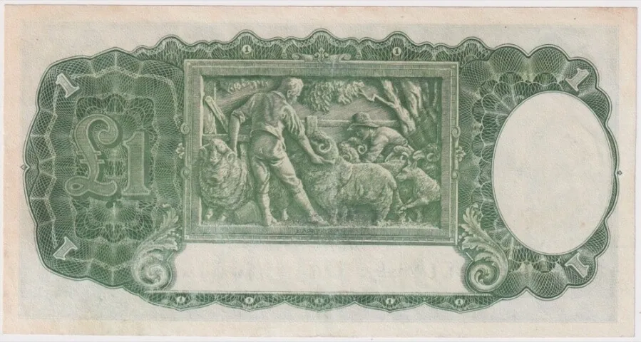 1942 One Pound Armitage/McFarlane R30A good VF