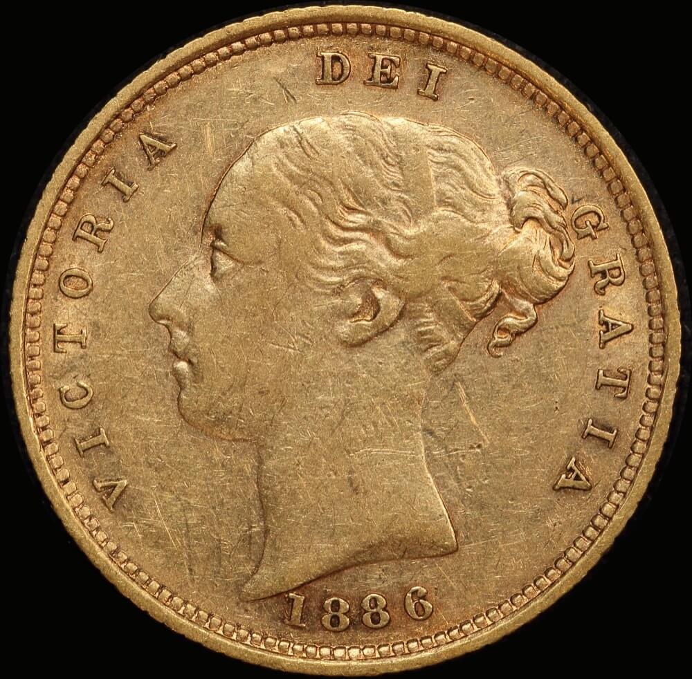1886 Sydney Young Head Half Sovereign good VF