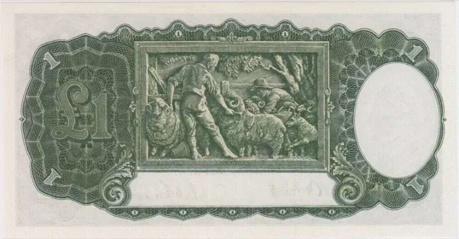 1942 One Pound Armitage/McFarlane R30B good EF