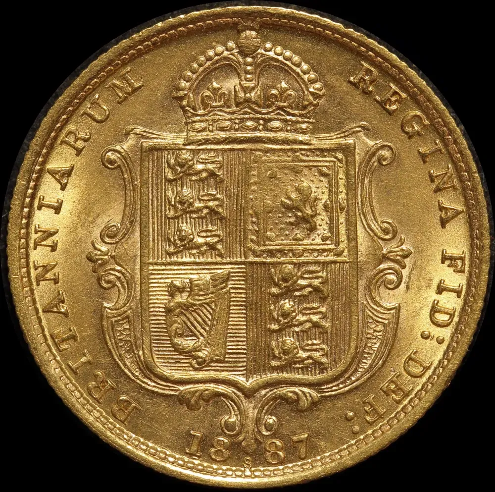 1887 Sydney Jubilee Head Half Sovereign good EF