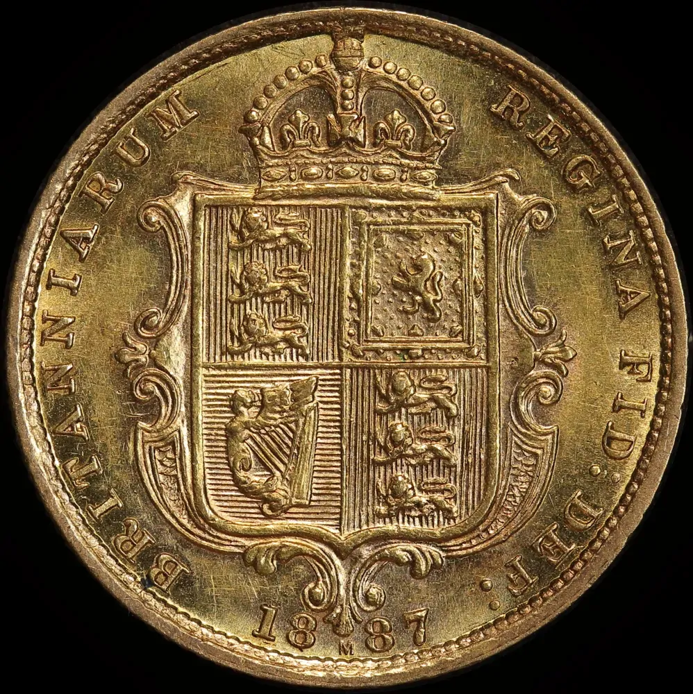 1887 Melbourne Jubilee Head Half Sovereign good EF
