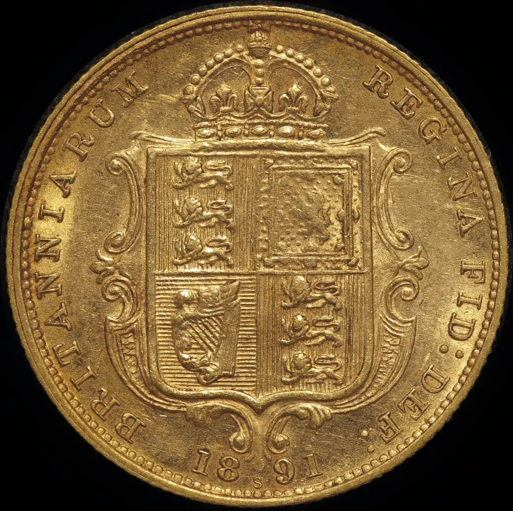 1891 Sydney Jubilee Head Half Sovereign Without JEB about EF