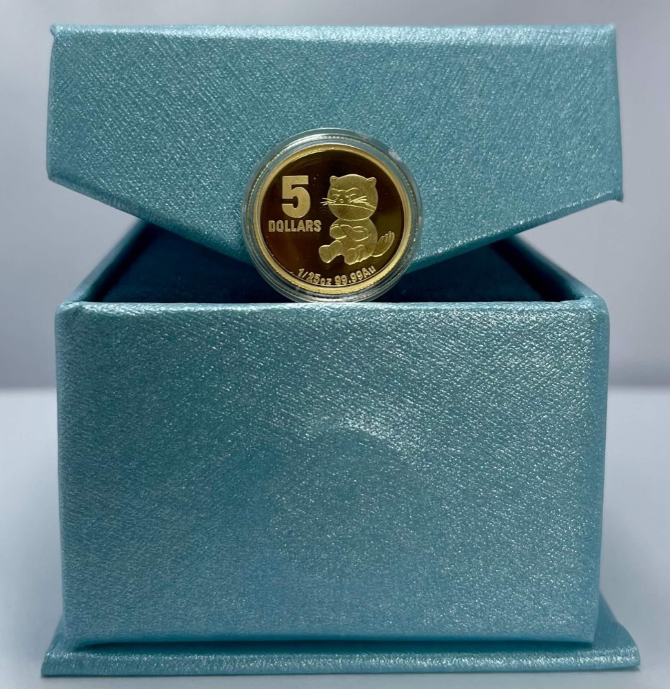 2010 Gold $5 Proof Little Dinkums Tinga Tasmanian Devil