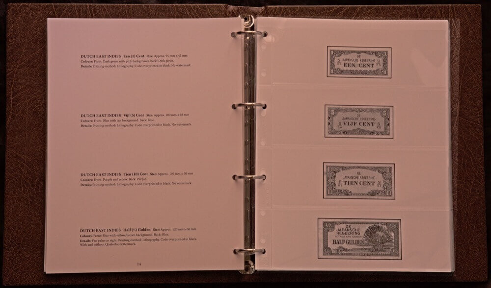 Custom Designed Album and Interleaves for a Type Set of Japanese Invasion Money