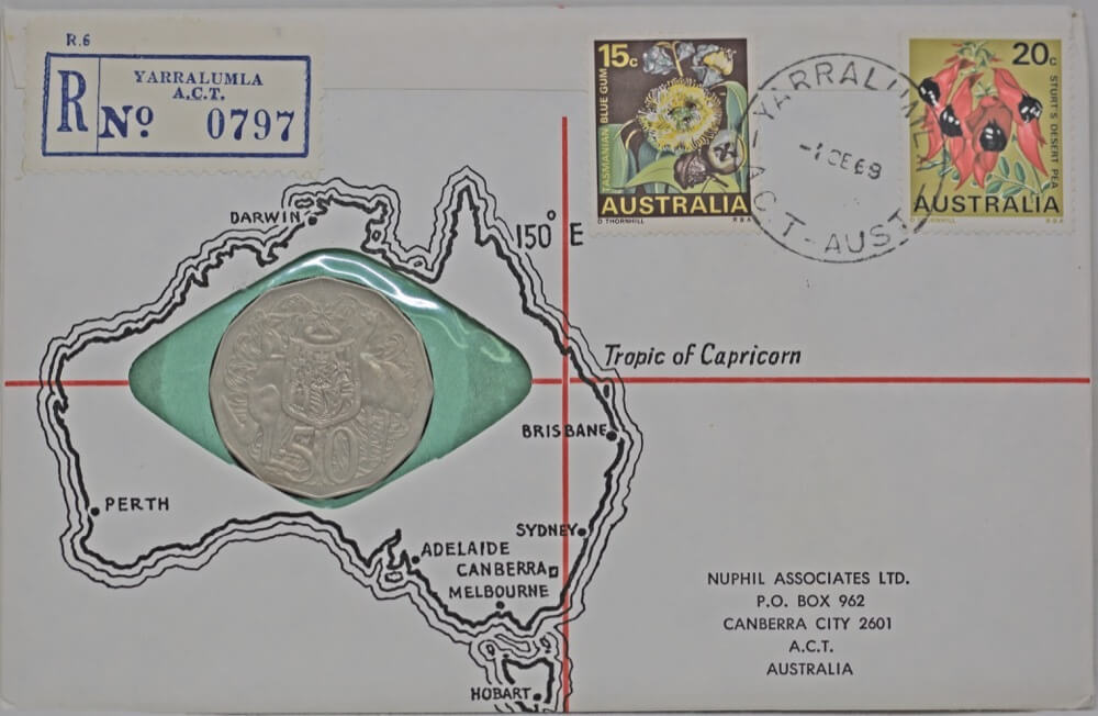 Australia 1969 Fifty Cent PNC Yarralumla product image