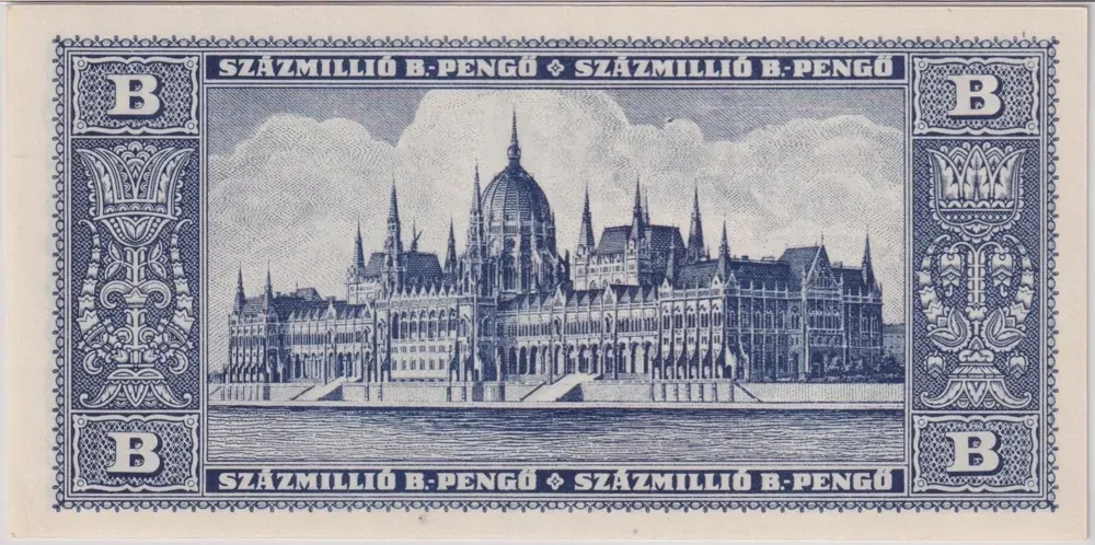 Hungary 1946 Szaz Millio B-Pengo Pick#136 PMG 63EPQ product image
