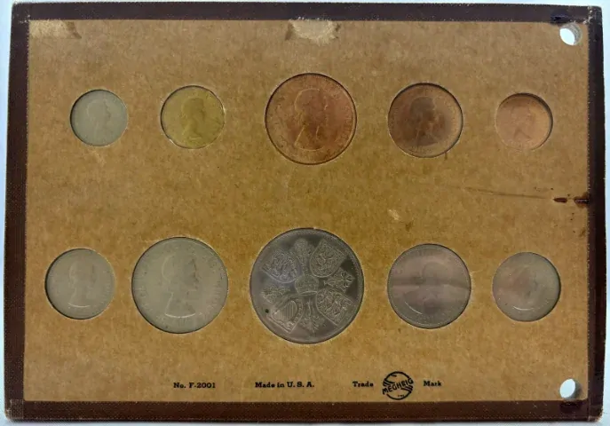 Great Britain 1953 Unofficial Uncirculated 10 Coin Mint Set (including Coronation crown)  product image