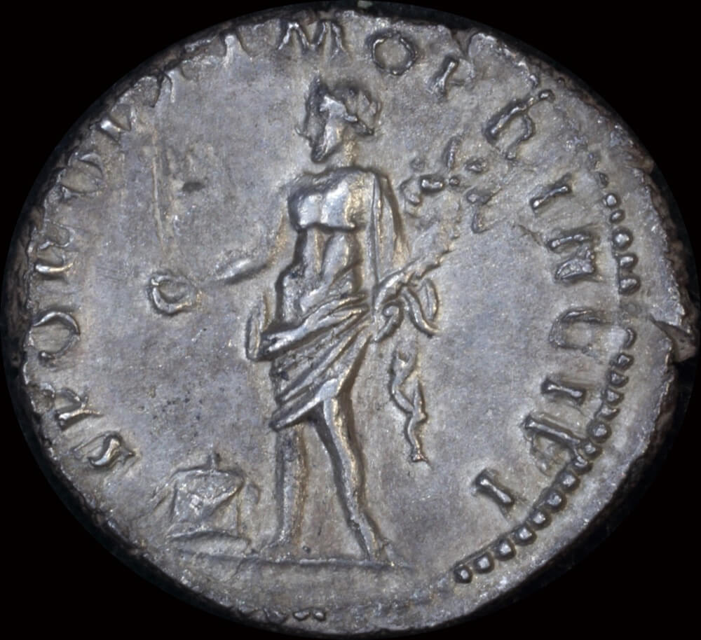 Ancient Rome (Imperial) 106-107 AD Trajan Silver Denarius Genius BMC 209 EF