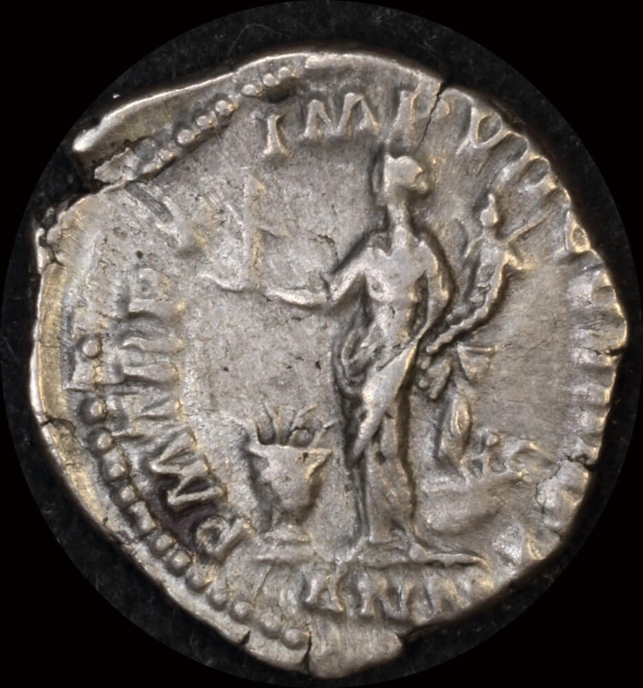 Ancient Rome (Imperial) 184 185 AD Commodus Silver Denarius Annona RIC III 106c AVF