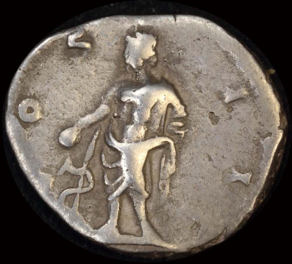 Ancient Rome (Imperial) AD 194 AD 195 Clodius Albinus Silver Denarius AesculapiusRIC IV 2 Fine product image