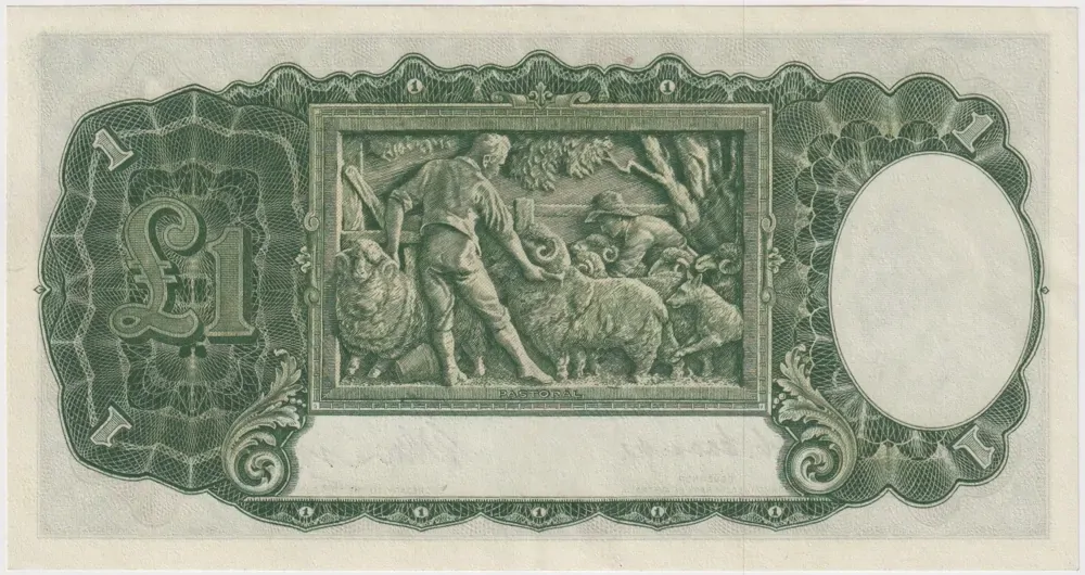 1949 One Pound Coombs/Watt R31 good EF