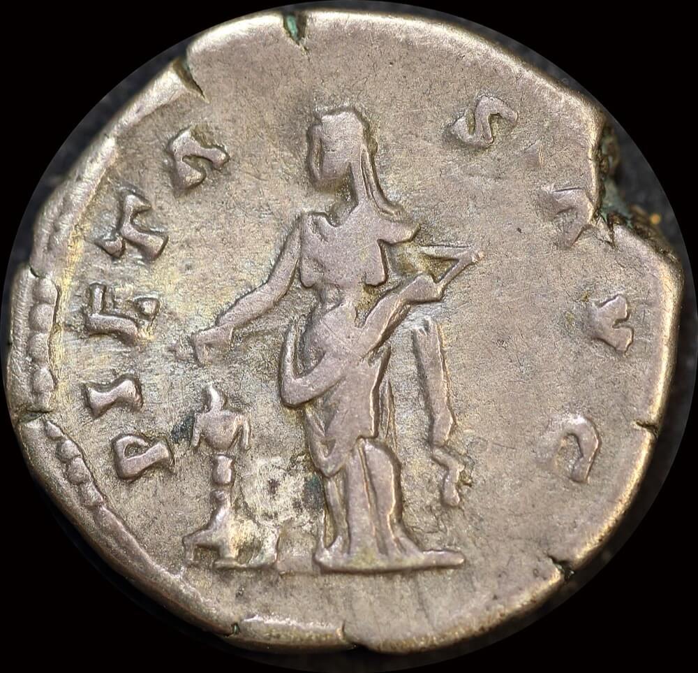 Ancient Rome (Imperial) 243 244 AD Faustina Senior Silver Denarius Pietas RIC III 395Ca Fine
