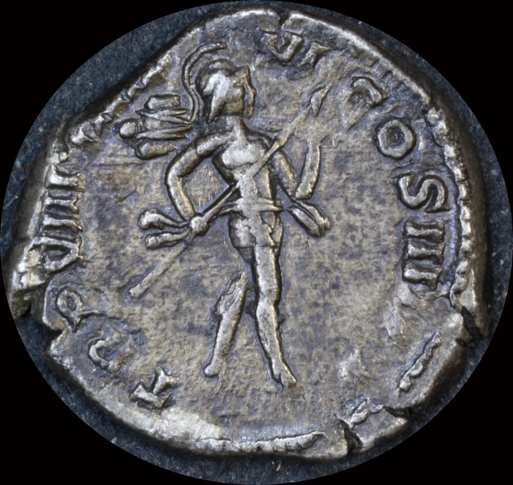 Ancient Rome (Imperial) 183 AD Commodus Silver Denarius Mars BMC 102 Very Fine