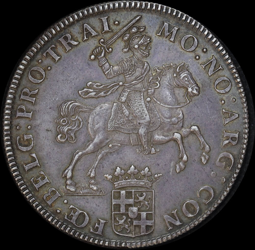 Netherlands (Utrecht) 1740/30 Silver Ducaton / Rider KM#92 about Unc