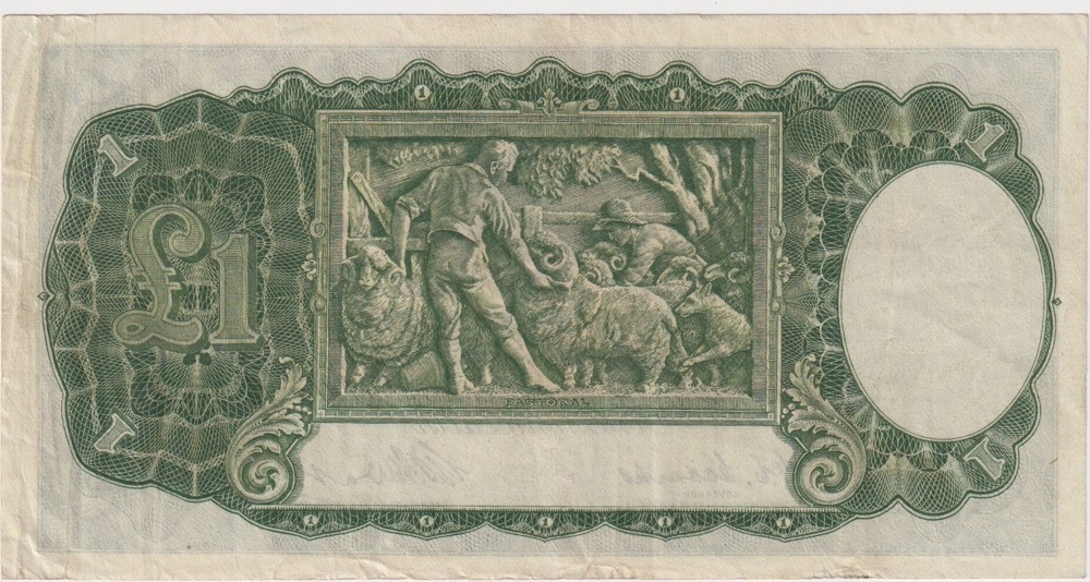 1949 One Pound Coombs/Watt R31 good VF product image