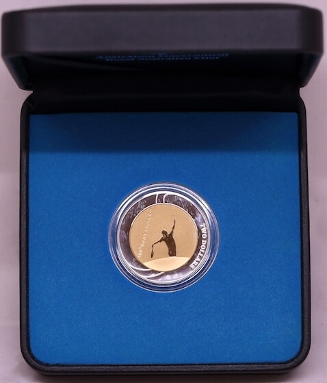 2012 Gold Plated Silver Proof 2 Dollar Coin Australian Open  product image