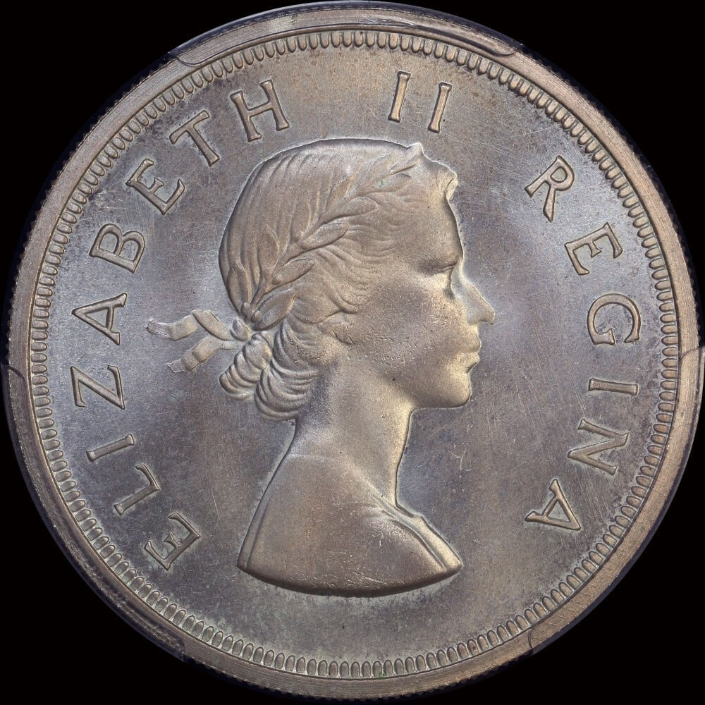 South Africa 1954 Silver 5 Shillings KM#52 PCGS PL65 product image