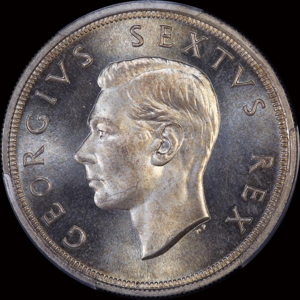 South Africa 1949 Silver 5 Shillings KM#40.1 PCGS PL66 product image