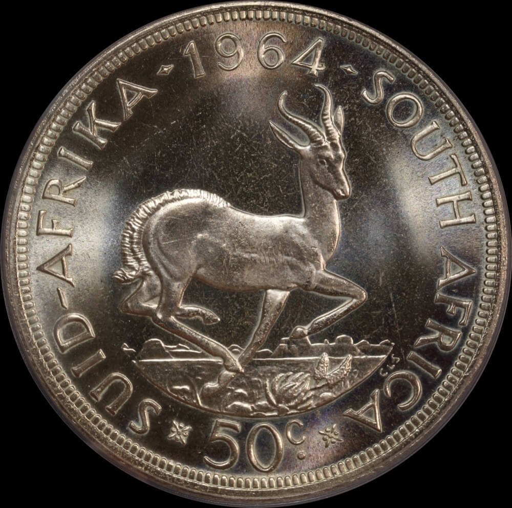 South Africa 1964 Silver 50 Cents KM#62 PCGS PL66 product image