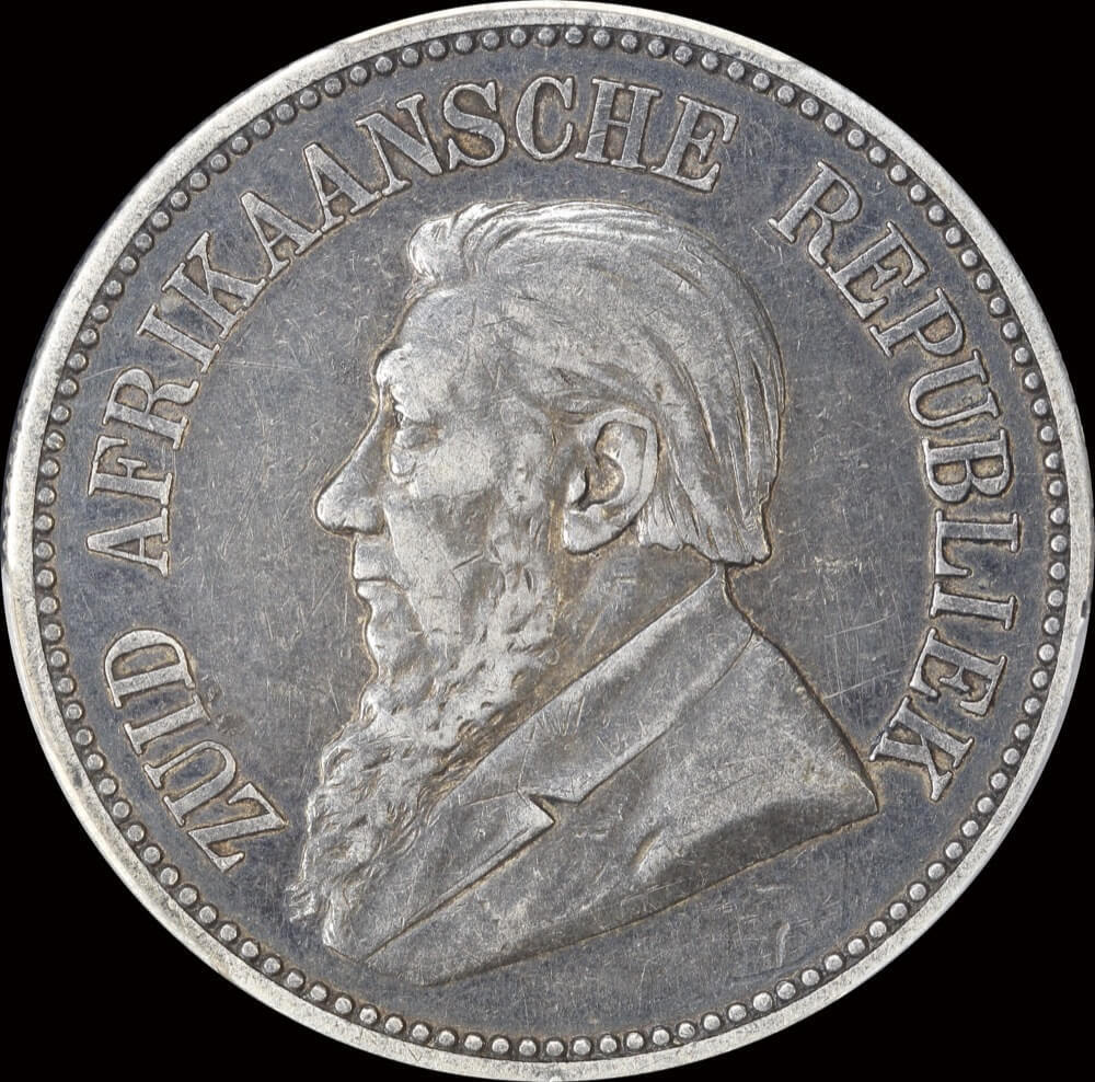 South Africa 1892 Silver 2 1/2 Shillings KM#7 PCGS VF35 product image