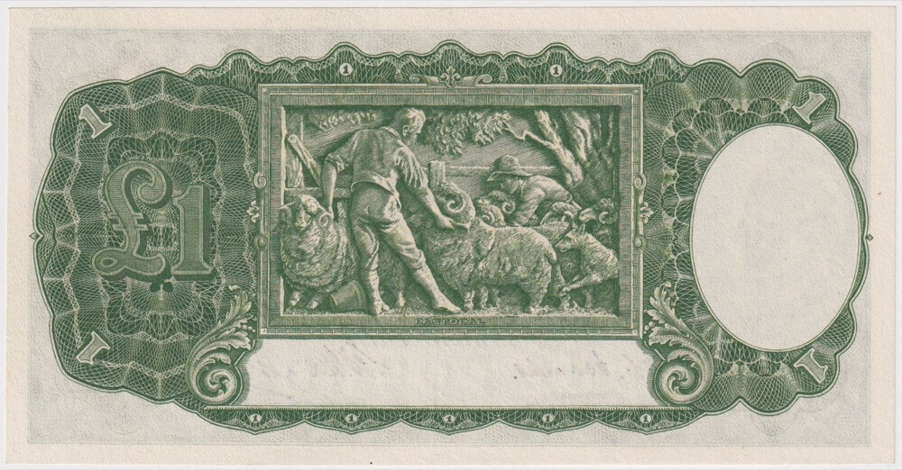 1949 One Pound Star Note Coombs/Watt R31sL PCGS AU58 ex Deutsher